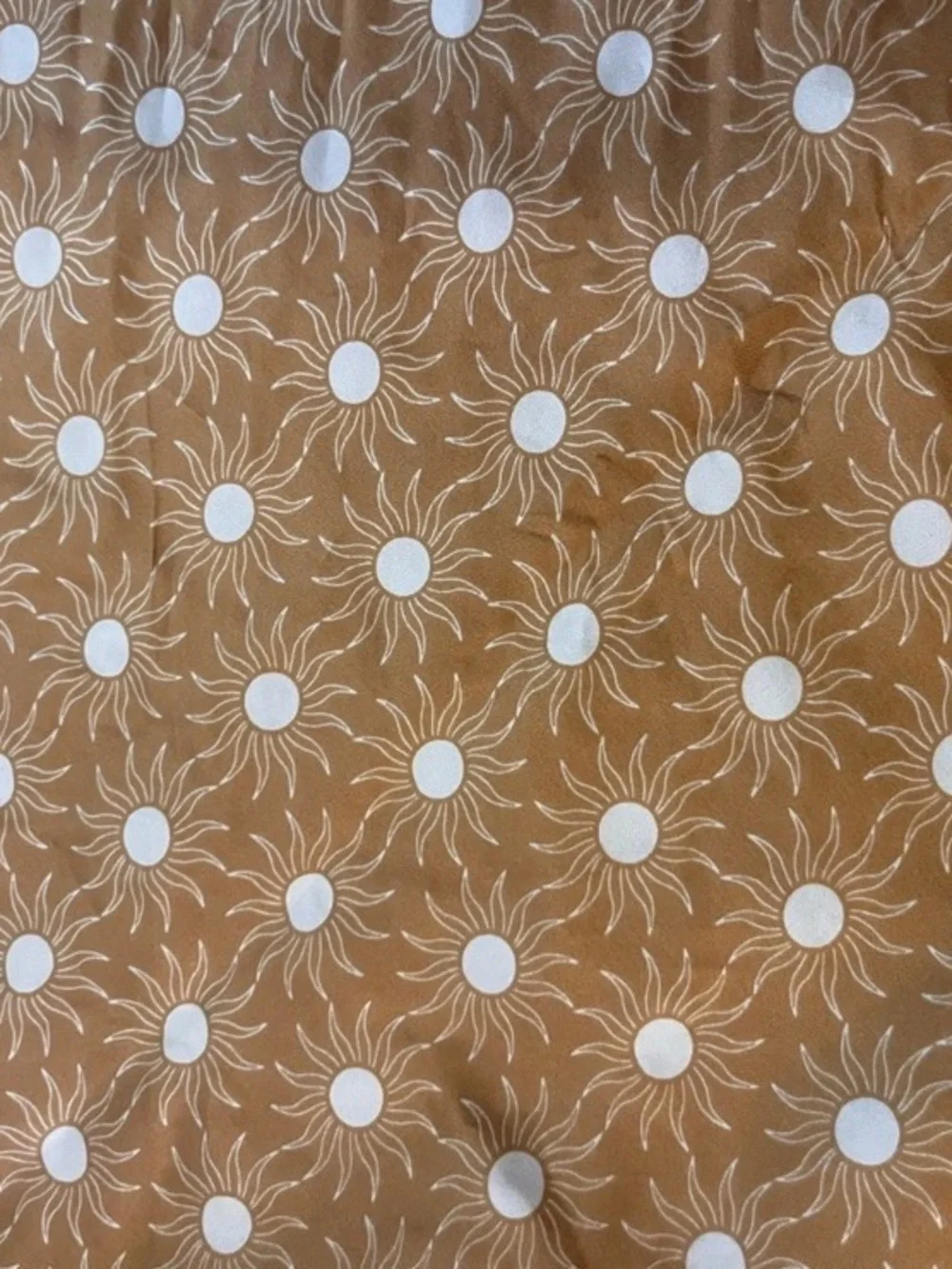 Sunburst Polka Dot Silk Fabric - Mustard & Cream